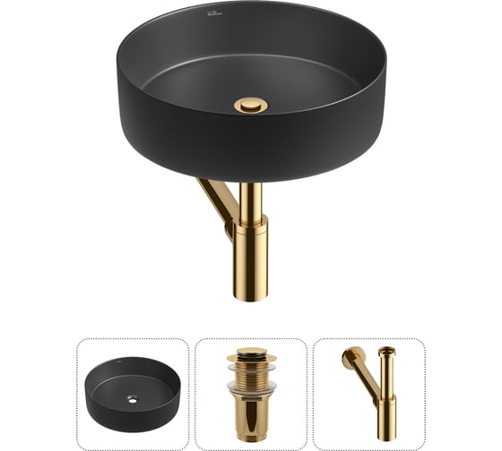 Изображение товара Набор Wellsee 3 в 1 Coax накладная раковина 36x36 см 20213976R