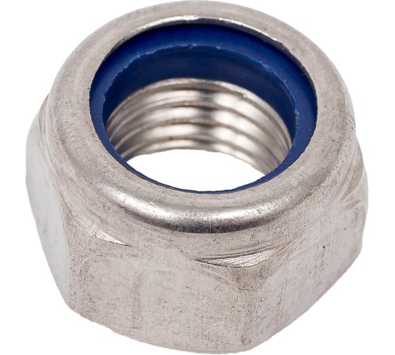 Изображение товара Гайка с контрящим кольцом КРЕП-КОМП нержавейка, DIN 985, А2, м16, 10 шт. гсн16мф