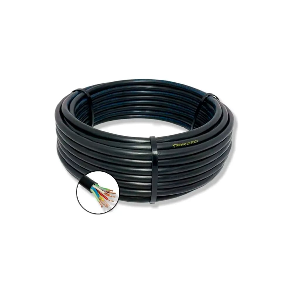 Изображение товара Гибкий кабель БУРЕВЕСТНИК КГВВНГ(A)-LS 10x0.75 мм2, 1 метр, провод кабель электрика
