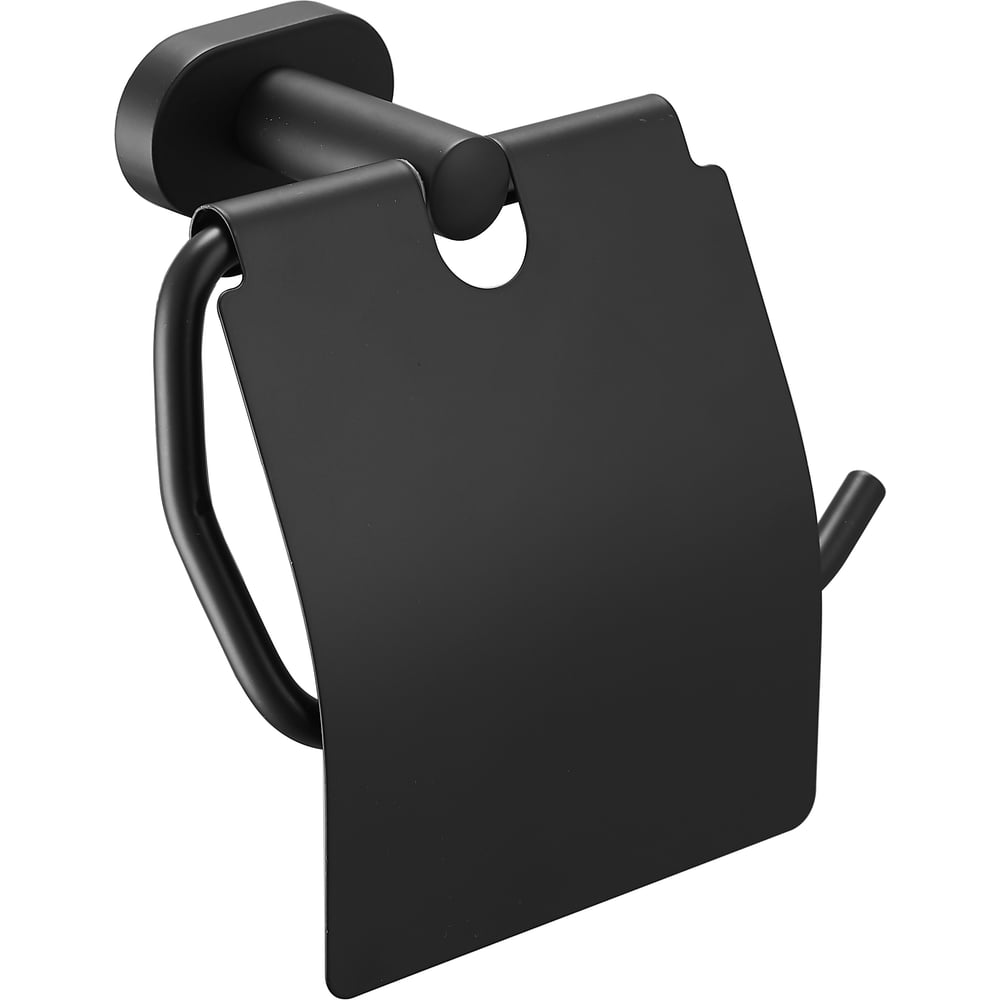 Изображение товара Держатель для туалетной бумаги BELZ B90103 с крышкой нержавеющая сталь черный