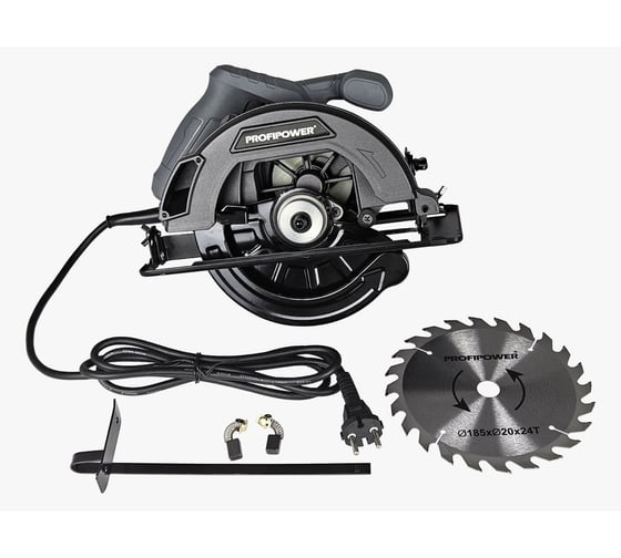Изображение товара Пила циркулярная Profipower ДП-185 (1200Вт, 5500об/мин, диск 185x20мм, пропил 42/60мм, 45) E0265