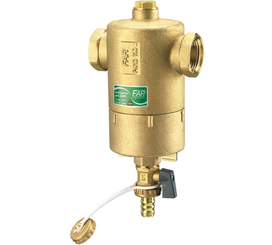 Изображение товара Сепаратор шлама дешламатор FAR 2, с магнитом, со сливным краном, верхнее отверстие 1/2 FA 2205 2