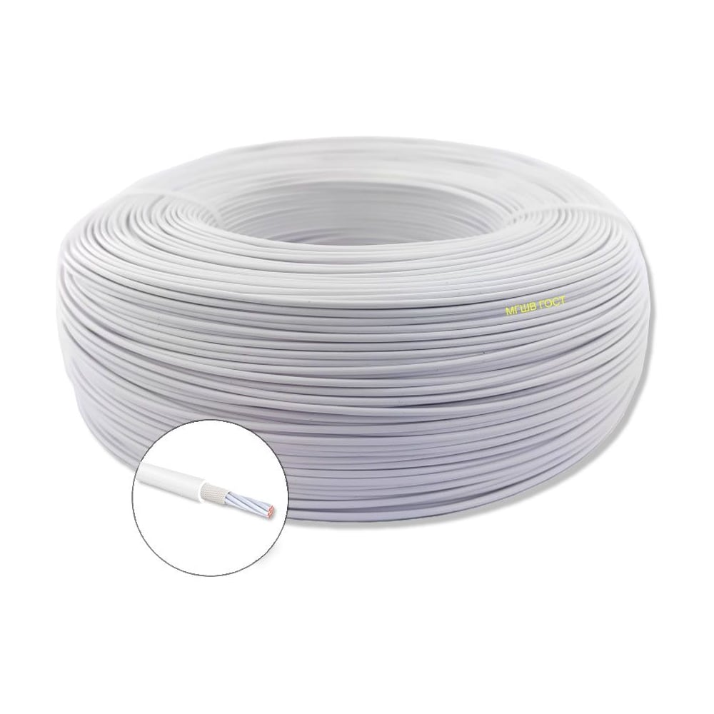 Изображение товара Провод монтажный БУРЕВЕСТНИК мгшв 1x1 мм2 белый, 5м BOZ480187L5