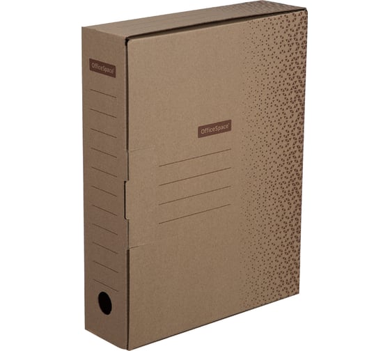 Изображение товара Архивный короб с клапаном OfficeSpace Standard плотный, микрогофрокартон, 75 мм, бурый, до 700 листов 264782