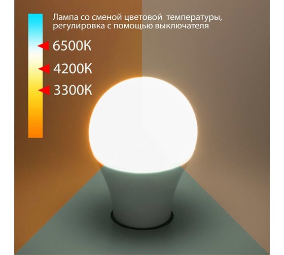 Изображение товара Светодиодная лампа Elektrostandard BLE2745 Classic LED, D, 13W, 3300/4200/6500K, E27, А60 a053389