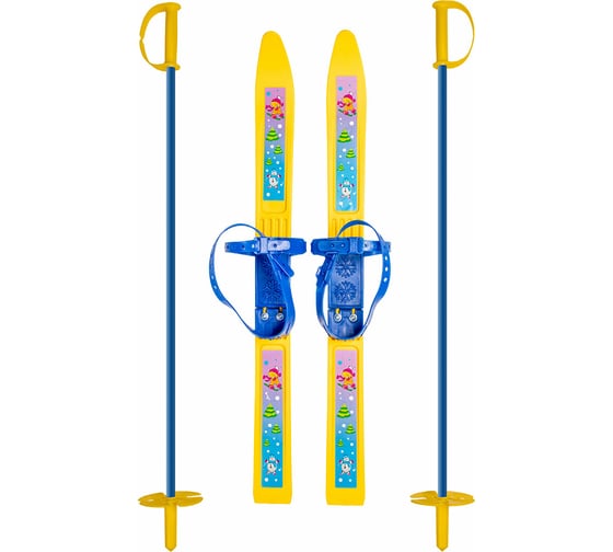 Изображение товара Детские лыжи Cicle Олимпик-спорт Мишки, 66 см, с палками 75 см 4630035334267