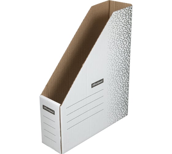 Изображение товара Архивный накопитель-лоток из микрогофрокартона OfficeSpace Standard плотный, 75 мм, белый, 700 листов 264828