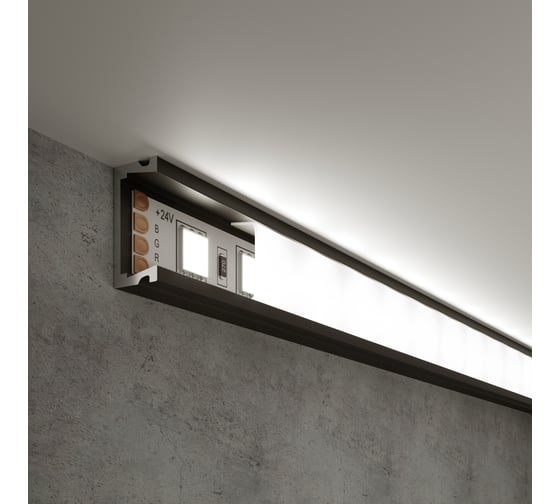 Изображение товара Накладной профиль Elektrostandard LL-2-ALP006 алюминиевый, черный белый для LED ленты (под ленту до 11mm) a053619