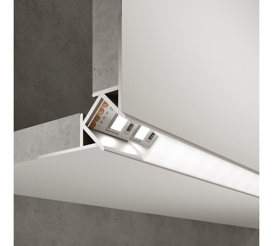 Изображение товара Встраиваемый угловой профиль Elektrostandard LL-2-ALP015 (внешний угол) для LED ленты (под ленту 9mm) алюминиевый a053635