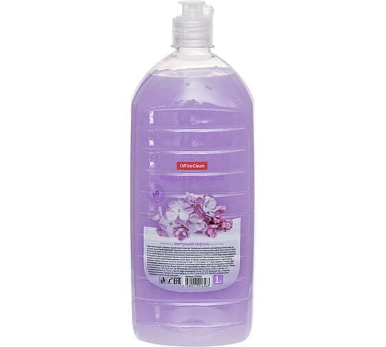 Изображение товара Жидкое мыло-крем OfficeClean Цветущая сирень с дозатором, 1 л 281960