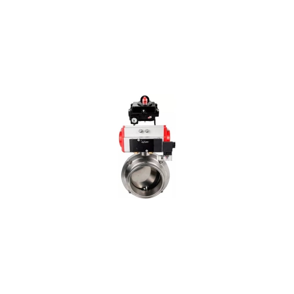 Затвор clamp DN.ru 304-304-EPDM-2W-C-H Ду50 Ру10, пищ.нерж.сталь, пневмопривод, пн.распр., БКВ D050-74441