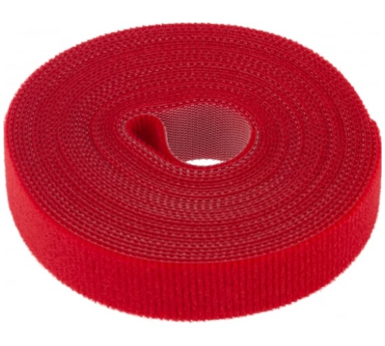 Изображение товара Лента-липучка REXANT многоразовая 5 м х 20мм, красная 1 шт/уп 07-7524