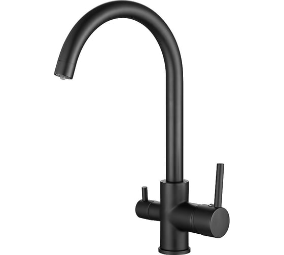 Изображение товара Смеситель для кухни с подключением фильтра BELZ латунь, черный B76801-7