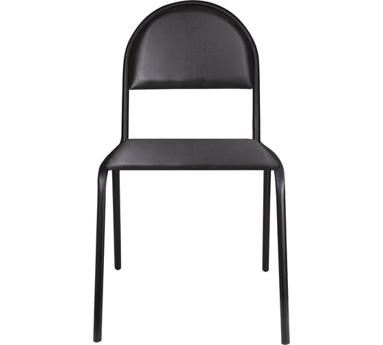 Изображение товара Стул для посетителей ОФИСМАГ Серна, черный каркас, кож.зам черный, СМ 7/22 К-01 530258