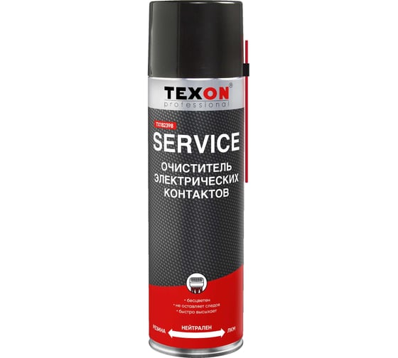 Изображение товара Очиститель электрических контактов TEXON Proffesional 650 мл, аэрозоль баллон 1111117 ТХ182398