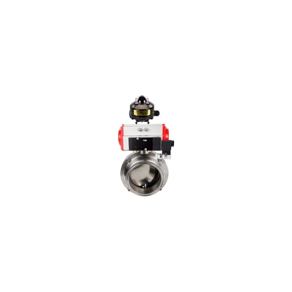 Затвор clamp DN.ru 304-304-Sil-2W-C-H Ду32 Ру10, пищ.нерж.сталь, пневмопривод, пн.распр., БКВ D050-73980
