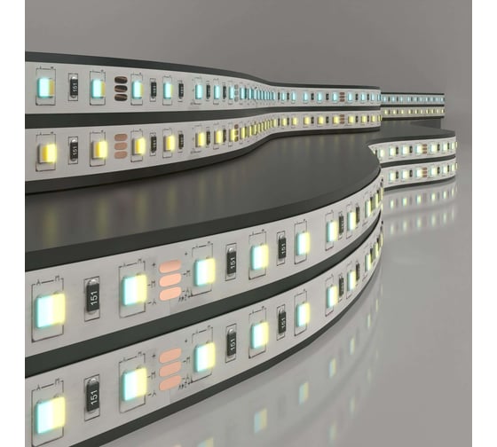 Изображение товара Светодиодная лента Elektrostandard 5050, 24V, 60Led, 10W, IP20, MIX 3300/6500, теплый белый/холодный белый a053674