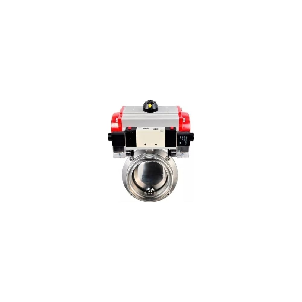 Затвор дисковый DN.ru 304-304-EPDM-2W-T-H Ду32 Ру10, пищ.нерж.сталь, пневмопривод, пн.распр. D050-76860