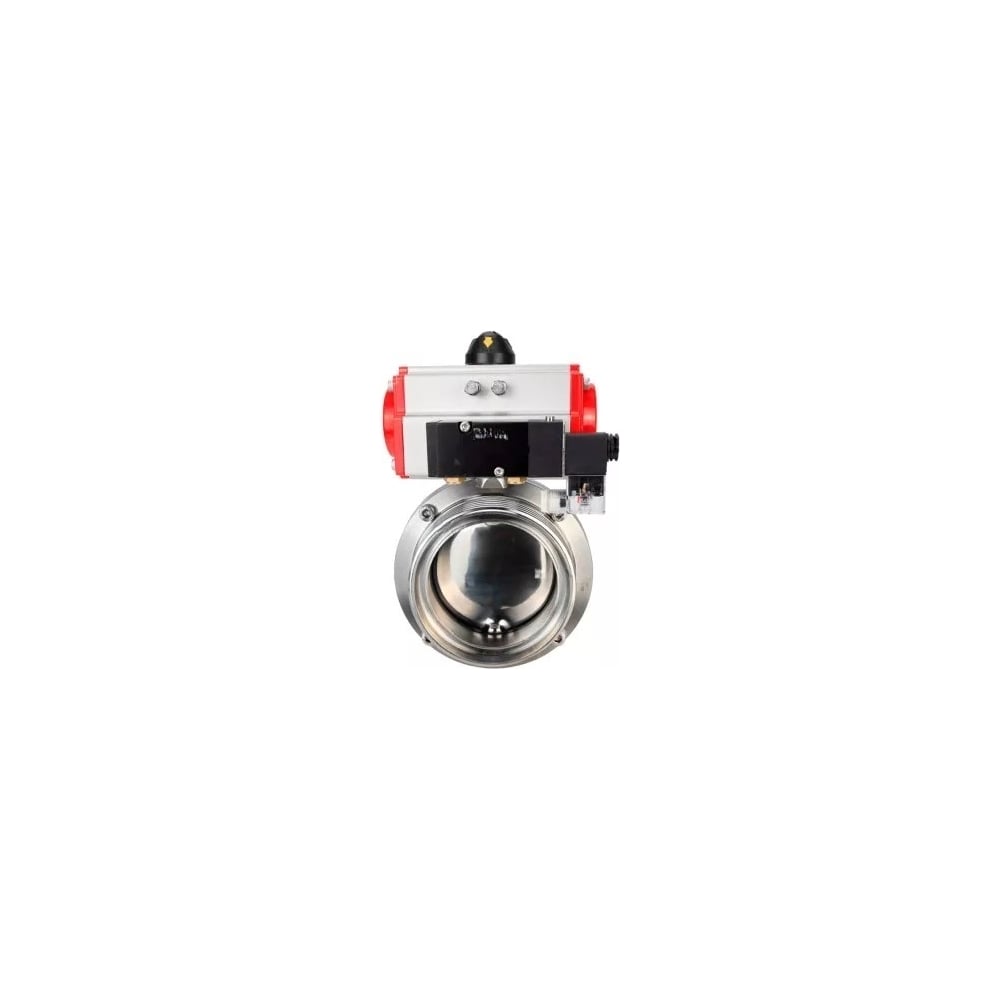 Затвор дисковый DN.ru 304-304-Sil-2W-T-H Ду32 Ру10, пищ.нерж.сталь, пневмопривод, пн.распр. D050-76725