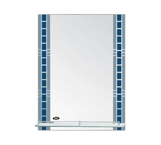 Изображение товара Зеркало Potato серебро с синим, с полочкой 70х50 P706