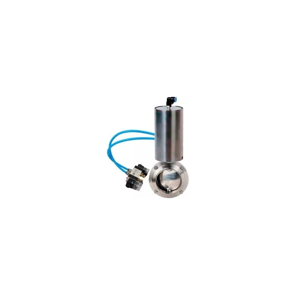 Затвор дисковый DN.ru 304-304-Sil-2W-W-H Ду32 Ру10, пищ.нерж.сталь, пневмопривод, пн.распр. D050-73206