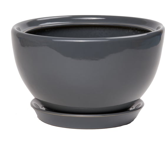 Изображение товара Горшок для цветов Котовская керамика Камелия №2 серый, 2.5 л 10001094