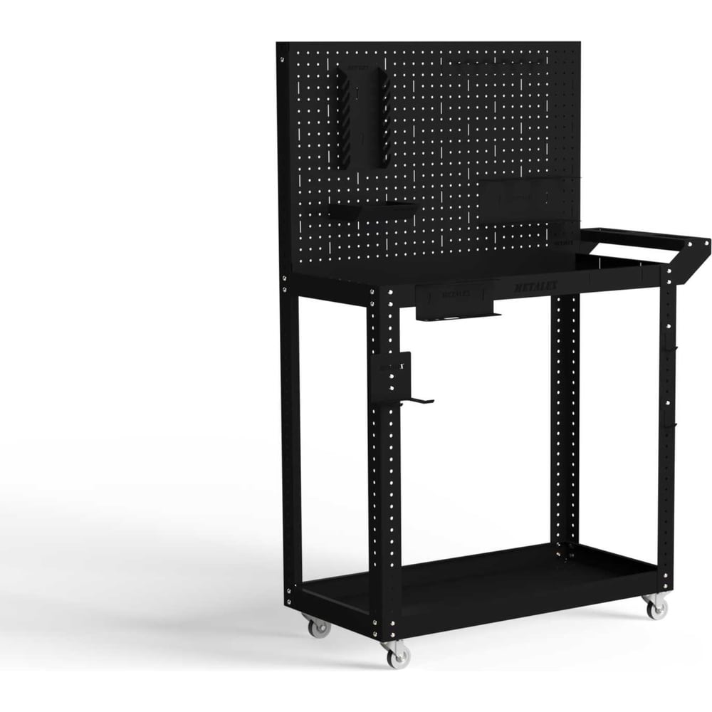 Изображение товара Тележка инструментальная ООО Металекс Тип 4 900x450x800 с 2 полками черная