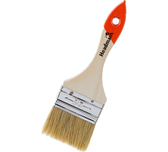 Изображение товара Кисть HEADMAN малярная плоская "Бейсик" натуральная щетина 2,5 д. 63 мм 682-005