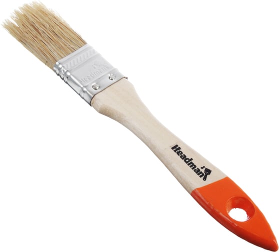 Изображение товара Кисть HEADMAN малярная плоская "Бейсик" натуральная щетина 1 д. 25 мм 682-002