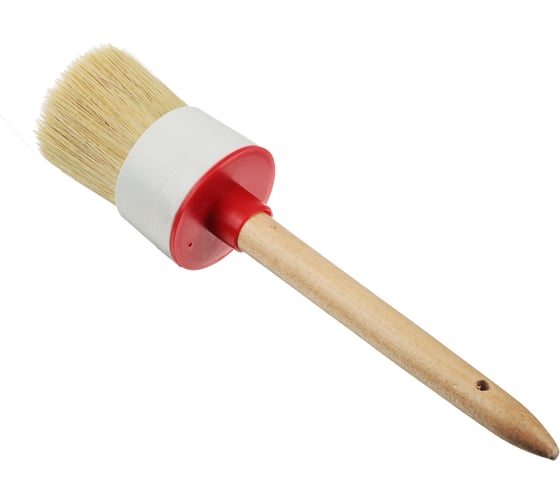 Изображение товара Кисть HEADMAN круглая в пластиковом корпусе натуральная щетина № 18 60 мм 682-042