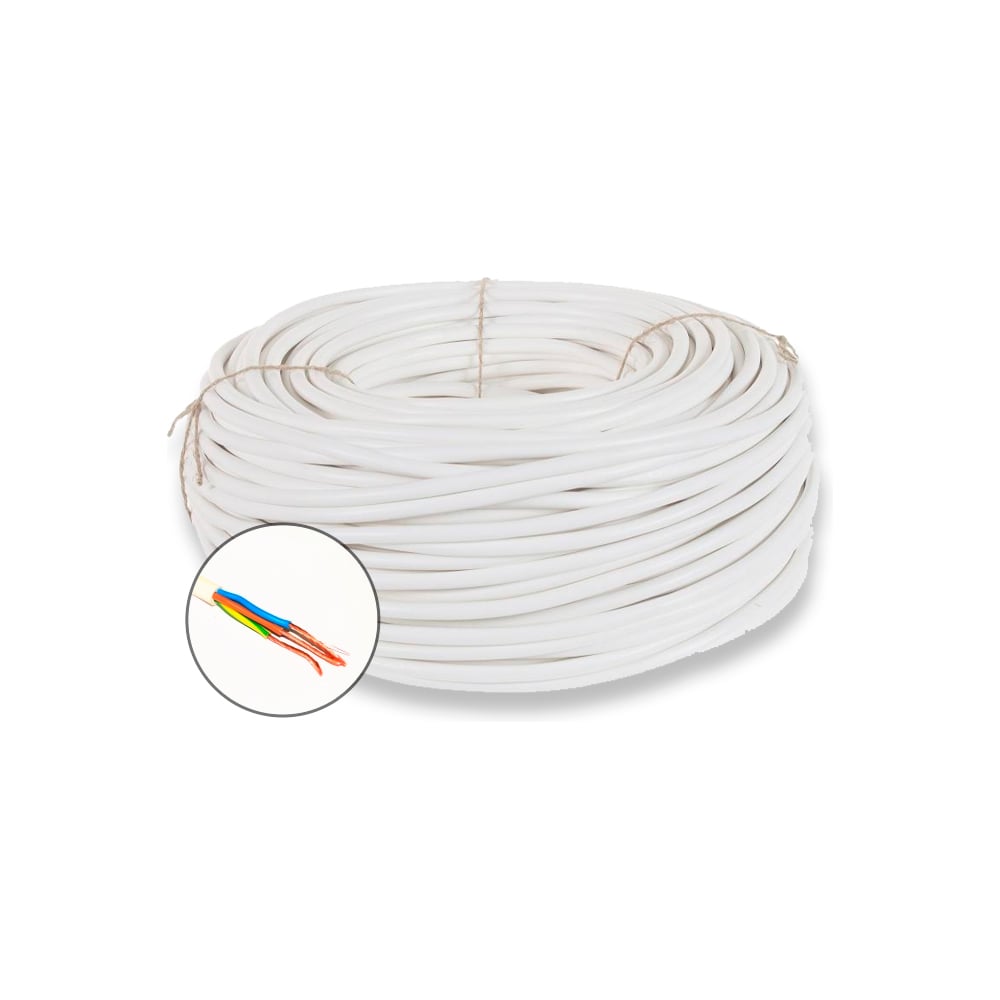 Изображение товара Тепостойкий кабель БУРЕВЕСТНИК пркс 3x0.5 мм2, 2 метра, ГОСТ