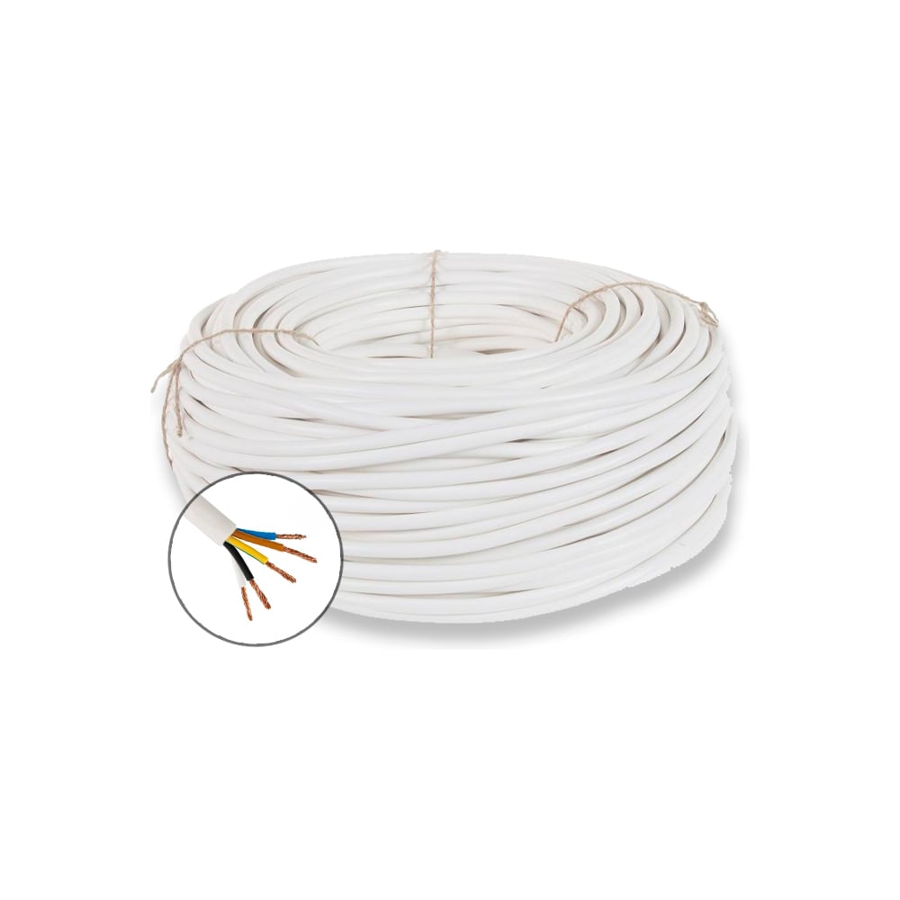 Изображение товара Тепостойкий кабель БУРЕВЕСТНИК пркс 5x0.75 мм2, 1м огнестойкий