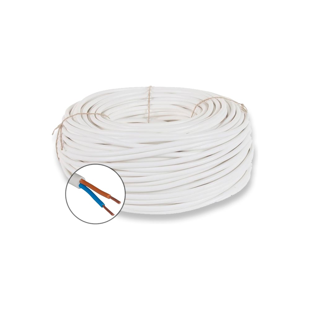 Изображение товара Теплостойкий провод БУРЕВЕСТНИК 2x0.5 мм2 огнестойкий гофрированный кабель