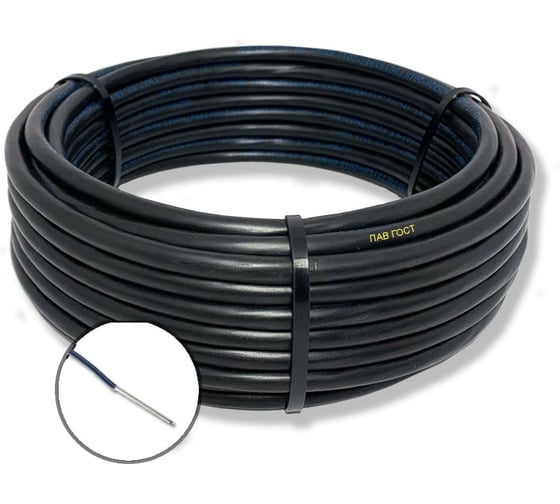 Изображение товара Провод установочный БУРЕВЕСТНИК пав 1x6 мм2 черный, 10м BOZ251815L10
