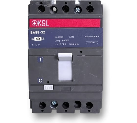 Изображение товара Автоматический выключатель KRASO ВА88-32 3Р 40А 25кА KSL