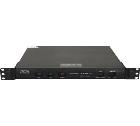 Изображение товара Источник бесперебойного питания Powercom King Pro RM, интерактивная, 600 ВА / 480 Вт, Rack, KIN-600AP-RM-1U