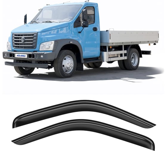 Изображение товара Дефлекторы окон AZARD GROUP для а/м GAZ Gazon Next 2013-н.в. /грузовик/накладные/к-т 2шт DEF00881
