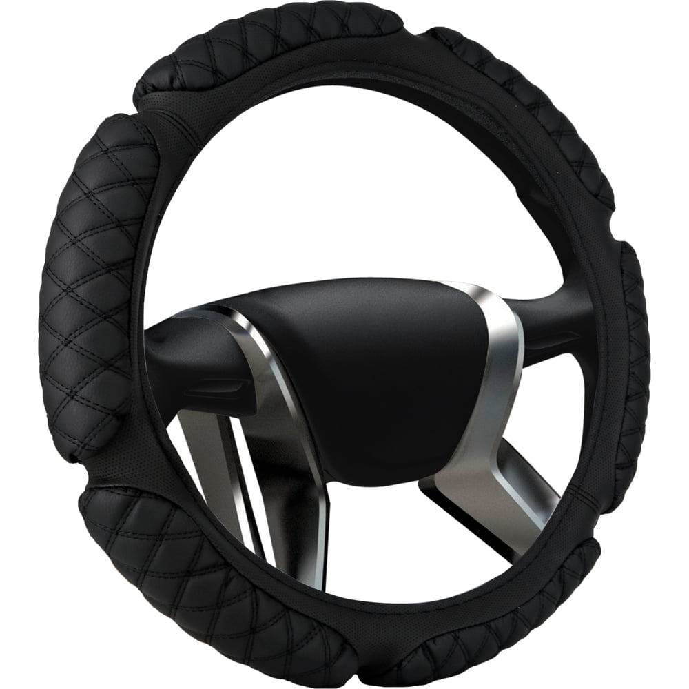 Изображение товара Оплетка на руль AZARD GROUP X-SPONGE из перфорированной экокожи черная размер M