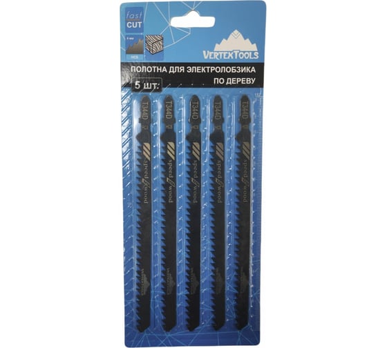Изображение товара Полотно 5 шт для электролобзика vertextools T344D