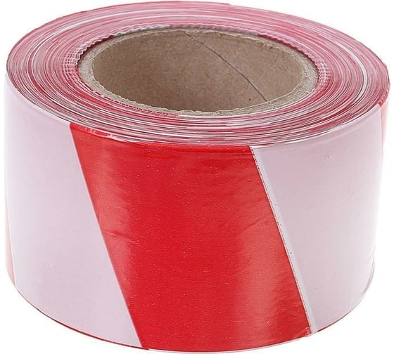 Изображение товара Оградительная лента ООО Комус красно-белая, 75 мм х 250 м 160542