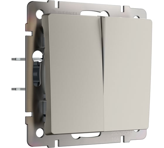 Изображение товара Выключатель двухклавишный Werkel W1220004 (дымчатый) a069452