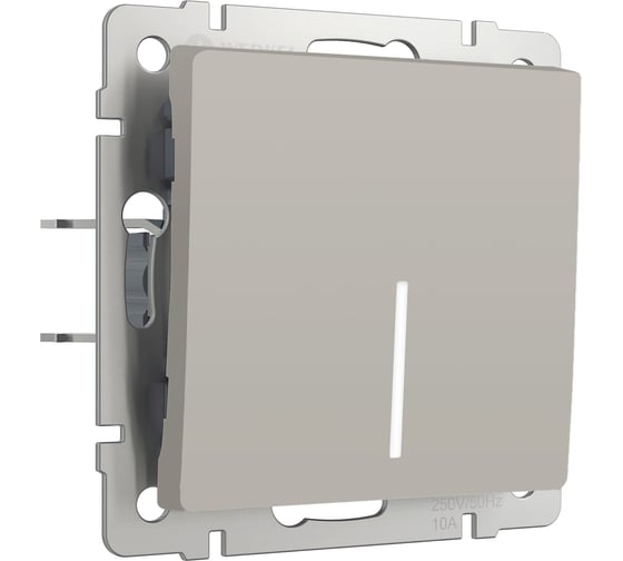 Изображение товара Выключатель одноклавишный проходной с подсветкой Werkel W1212104 (дымчатый) a069450