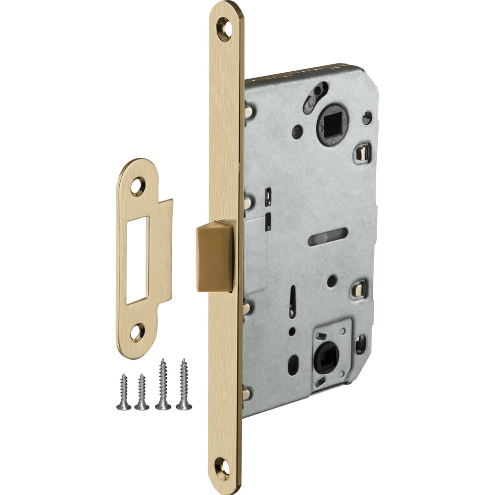 Изображение товара Защелка врезная Ajax PLASTLP96WC-50 сатинированное золото для межкомнатных дверей