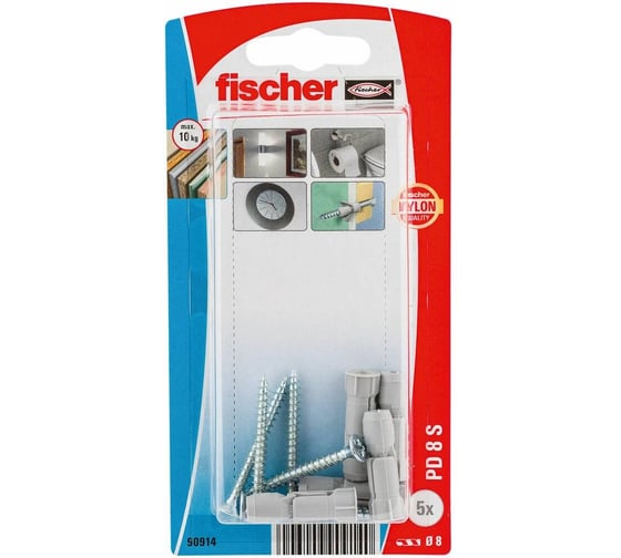 Изображение товара Дюбель с шурупом fischer PD 8 S K 90914