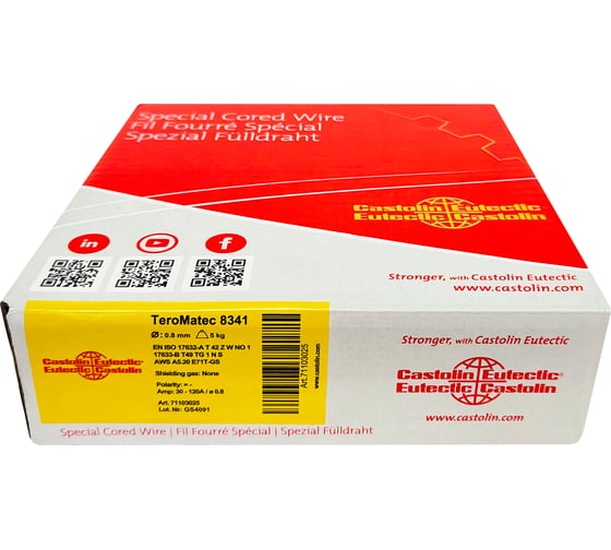 Изображение товара Самозащитная порошковая сварочная проволока CASTOLIN TeroMatec 8341, д.0,8мм, упак.5кг, 71103025