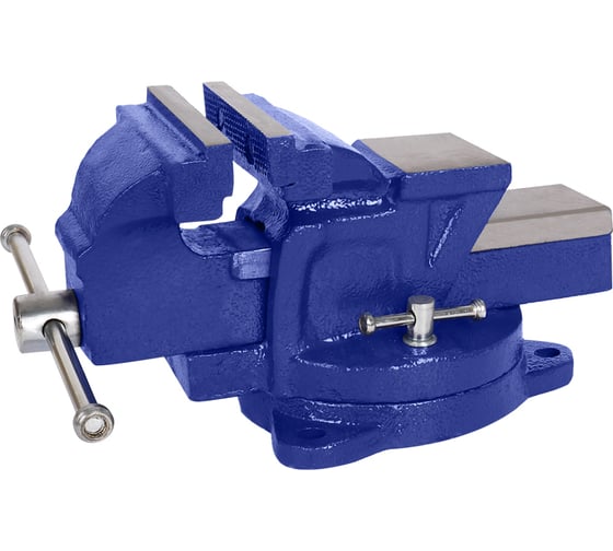 Изображение товара Слесарные поворотные тиски с наковальней KRAFT 100 мм KT 705208