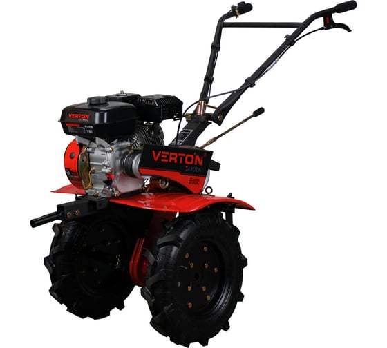 Изображение товара Мотоблок бензиновый VERTON GT800C NEW 7л.с.чуг.редукт.,V 212см3,передач. 2/1,рег.рул.,кол. 4.00-10,тип. запуска руч., кол-во фрез 24, вал фрез. S23 01.12786.22230