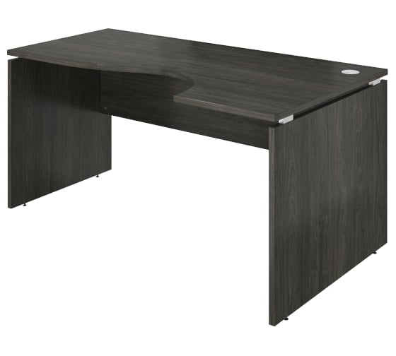 Изображение товара Стол Монолит Дублин криволинейный правый (1600x900x750) Дерево карбон12 ДБ08.12