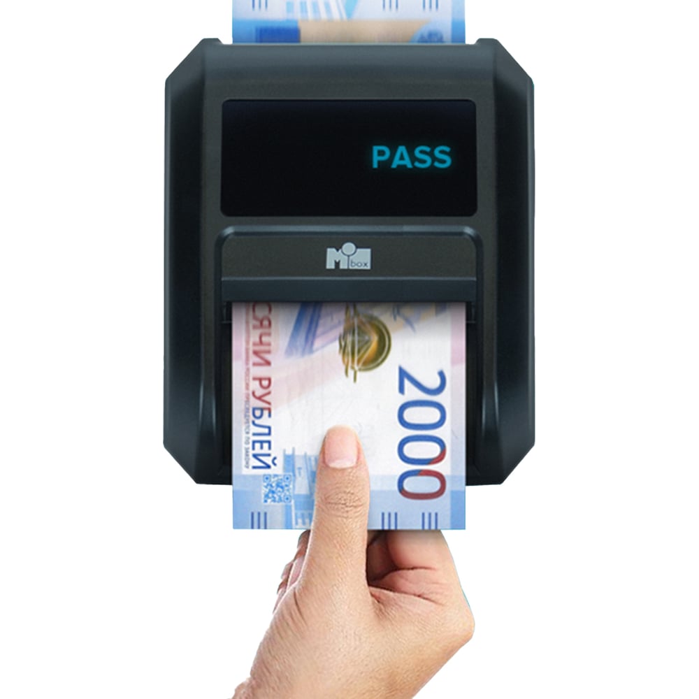 Изображение товара Детектор валют Mbox AMD-10S с аккумулятором для проверки подлинности купюр