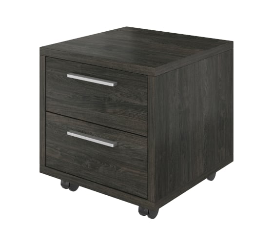 Изображение товара Тумба Монолит Дублин выкатная (2 ящика) (450x450x456) (ДБ16_1+ДБ16_2) Дерево карбон12 ДБ16.С12